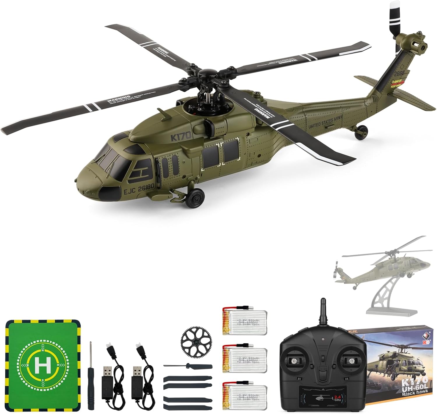 WLtoys K170 Brushless 4-CH RC  - đánh giá và giá Rc Helicopter Case