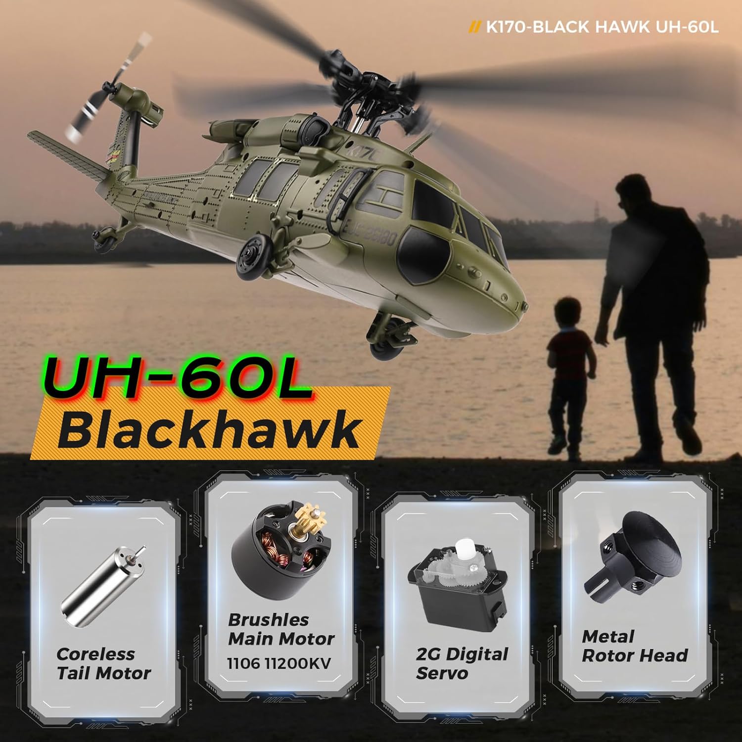 WLtoys K170 Brushless 4-CH RC  - đánh giá và giá Rc Helicopter Case